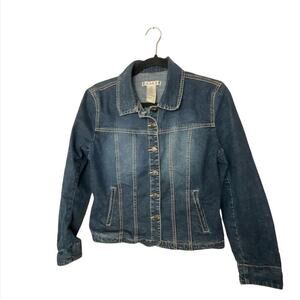 AMI Women's Blue Demin Button Up Jacket Size Small